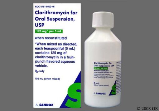 CLARITHROMYCIN ORAL SUSPENSION 125MG/5ML